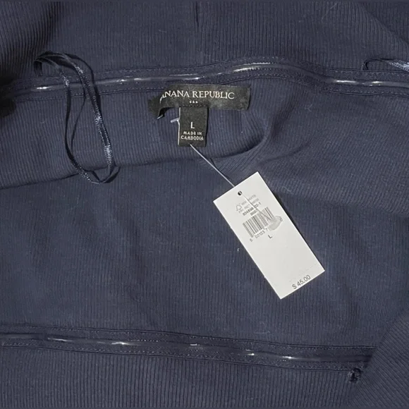 Banana Republic Off-Shoulder Dark Blue Sweater - Picture 5 of 9